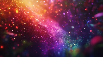 Poster - Bokeh effect showcasing a vibrant spectrum of colors in swirling patterns of light and abstraction