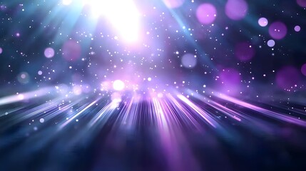 Leinwandbilder - Captivating abstract background featuring a vibrant purple gradient with blurred light rays soft shadows and sparkling effects creating an ethereal and mesmerizing visual experience