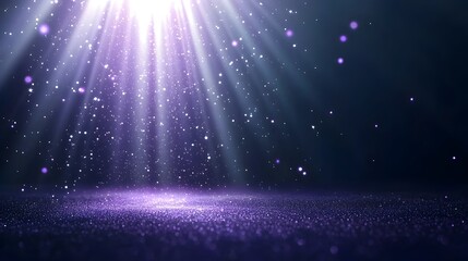 Fototapete - Mesmerizing ethereal purple gradient background with radiant light beams glowing particles and soft shadows creating a serene and blurred visual effect  Perfect for use as a digital wallpaper
