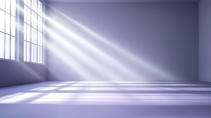 Fototapete - Smooth abstract purple gradient background featuring soft blurred light rays and delicate shadows creating an elegant serene and visually compelling design for digital interior or purposes