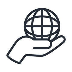 Wall Mural - hand holding planet earth