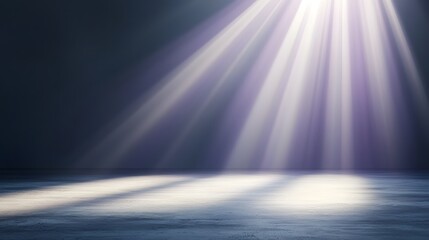 Fototapete - Glowing Gradient Purple Abstract Background with Ethereal Light Rays and Subtle Shadow Textures  Mesmerizing and captivating digital artwork with a futuristic cosmic atmosphere