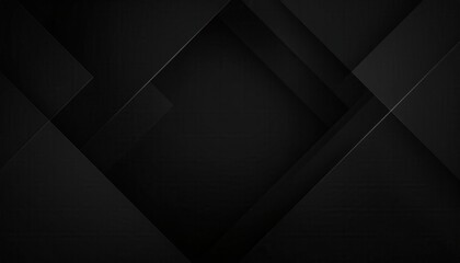 Poster - minimalist black abstract geometric background with layered textured folds and sharp shapes, ideal for modern design projects or branding


