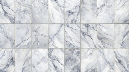 Wall Mural - High-resolution image of a seamless tiled marble surface with a gray and white veined pattern