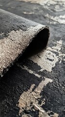 Leinwandbilder - Rugged concrete surface in deep charcoal with textured imperfections and unique patterns