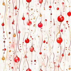 Fototapete - Colorful watercolor doodle design featuring radiant ornaments and playful patterns