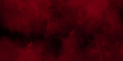 Wall Mural - Red steam on a black background smoke rising mist or smog brush effect grunge texture.	 Black red abstract background with copy space for design. Overlays fog isolated on black background. 