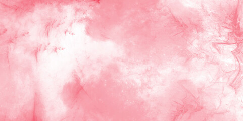 Wall Mural - Grunge pastel and soft settle red Watercolor abstract background. Realistic red colorful smoke clouds with brush strokes texture like design red color with liquid fluid marbled paper texture pattern. 
