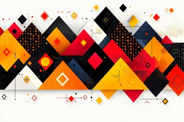 Wall Mural - geometric abstract shapes and lines vector illustration in different colors artwork pattern , isolat
