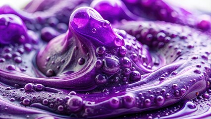 Close-up of slimy substance with purple undertones, matter, color, organic, closeup, viscous fluid