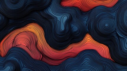 Wall Mural - trendy modern background and texture. topographic multicolored linear background for design, abstrac