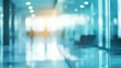 © AlfaSmart - Blurred Empty Modern Office Corridor with Glass Walls