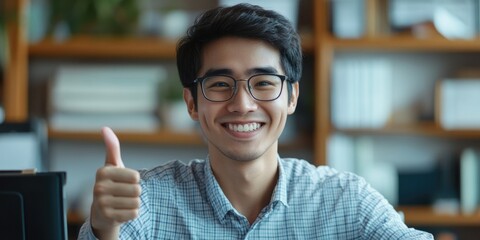 Poster - Business Professional Giving Thumbs Up