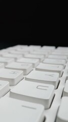 Wall Mural - close-up macro view of keyboard on the laptop computer or desktop computer. macro soft focus dolly s