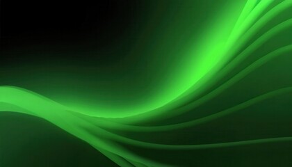 Leinwandbilder - vivid green lightwave on black background with smooth abstract gradient for futuristic design, tech visuals, or energy concepts

