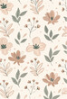 © Pixel Art - Seamless wallpaper design with whimsical floral design
