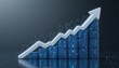 © afif - Data growth graph rising, city background, digital future concept