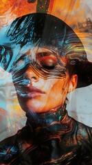 Wall Mural - Surreal Woman Portrait: Abstract Fashion Photography