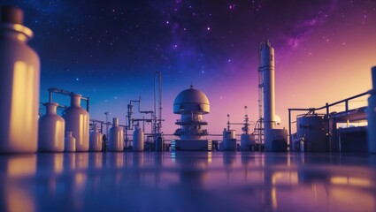 Canvas Print - Sci-fi space station