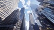 © imlane - realistic photo view of a wide street with skyscrapers