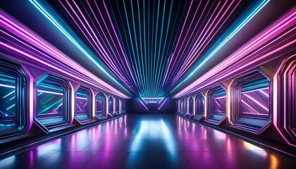 Wall Mural - light trails on a station