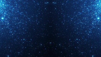 Wall Mural - abstract background animation with glittering shiny blue particles. this sparkling motion background