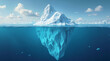 © NJstock - An iceberg seen at water level.