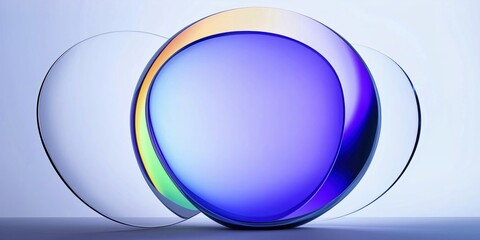 Wall Mural - abstract colorful glass shapes in harmony