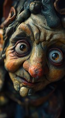 Wall Mural - Close-up of a Grotesque Fantasy Sculpture