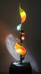 Poster - Abstract Glass Sculpture: Colorful, Modern Art