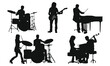 © Arif - Musicians Silhouettes Set Vector Illustration