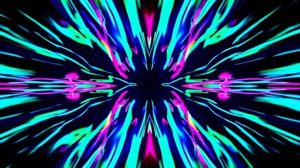 Wall Mural - abstract loopable motion graphics. glowing neon lights streaming across the screen. seamless loop