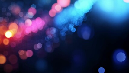 Wall Mural - colorful abstract light bokeh transition with vibrant moving particles