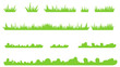 © NARANAT STUDIO - Grass shapes vector set isolated on white background, Flat Modern design, illustration Vector EPS 10