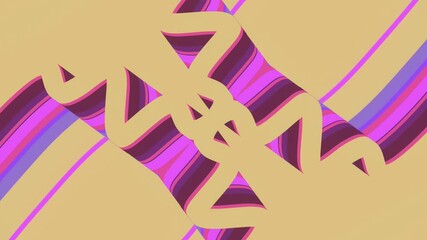 Aufkleber - Composition of gently curving colored figures. Loop animation. 3d rendering 4K