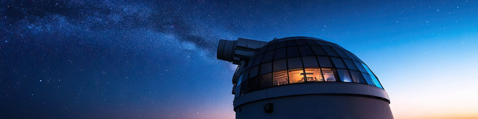 Wall Mural - Nighttime Observatory Dome and Milky Way Galaxy