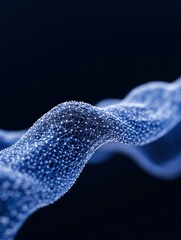Aufkleber - Futuristic Blockchain Connectivity Luminous Digital Wave in Deep Blue - Tech Innovation for Cryptocurrency Solutions and Financial Sector Advancements