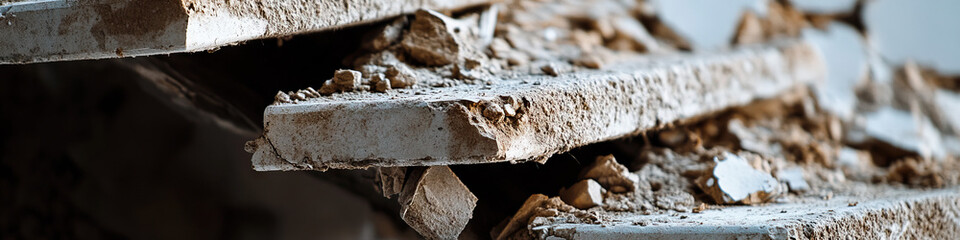 Wall Mural - Demolished Concrete Slabs and Debris