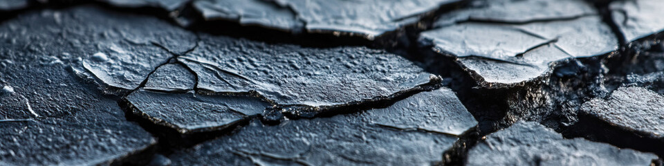 Wall Mural - Cracked Dark Gray Surface Texture