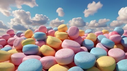 Wall Mural - Marshmallows