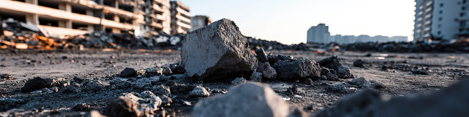 Wall Mural - Demolition Site Rubble and Concrete Fragments