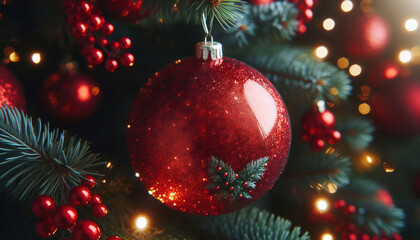 Wall Mural - Christmas tree bauble