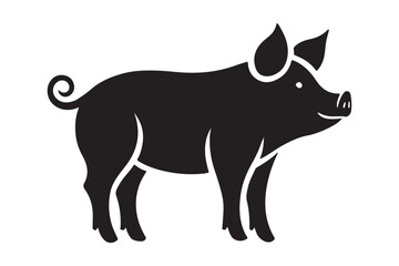 Pig silhouette vector art