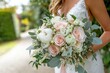 © Nico - Soft Pink Bridal Bouquet with Roses and Greens