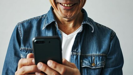 Wall Mural - The Man Using Smartphone