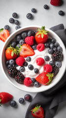 Wall Mural - bowl of Greek yogurt