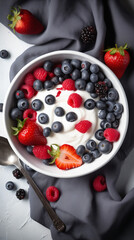 Wall Mural - bowl of Greek yogurt