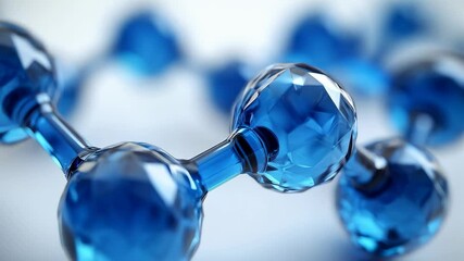 Three Dimensional Model of Blue Molecular Structure in Chemistry