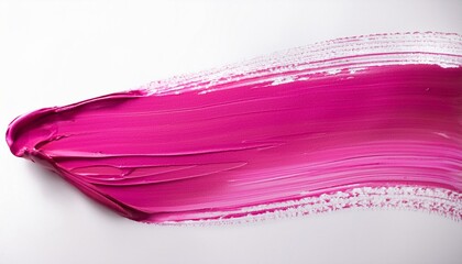 A thin pink ink brush stroke on a white background, path road