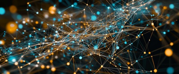 Wall Mural - abstract design for a website featuring an internet network connection, showcasing modern molecules 